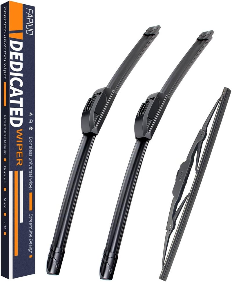 FAPIUO Replacement for Cadillac SRX 2010-2016 Silent Wipers - Front Windshield Wipers 26"+17"+12" Blade Set (3 Pack) TOP LOCK - Image 1